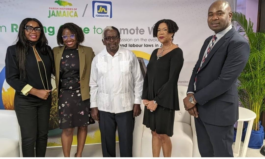 Kadine Reynolds with the Hon. Pearnel Charles Sr and fellow panellists